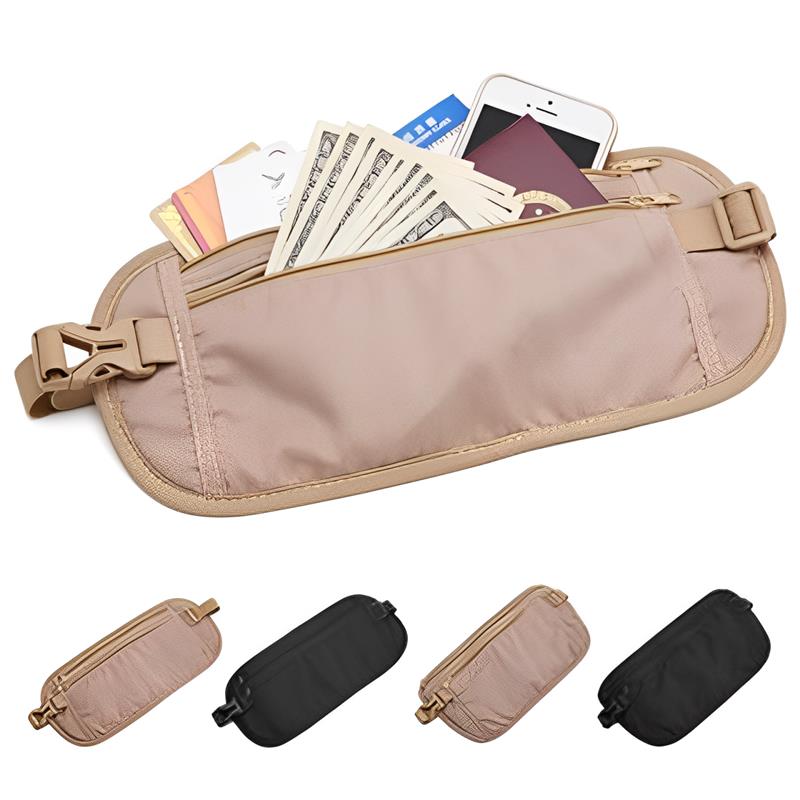 Money Belt Hidden - حقيبة خصر مخفية مضادة للسرقة، حزام