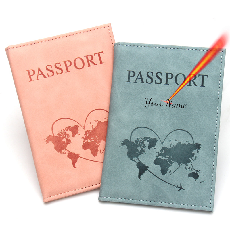 Passport Holder Rfid - خريطة جميلة غطاء جواز السفر موضة
