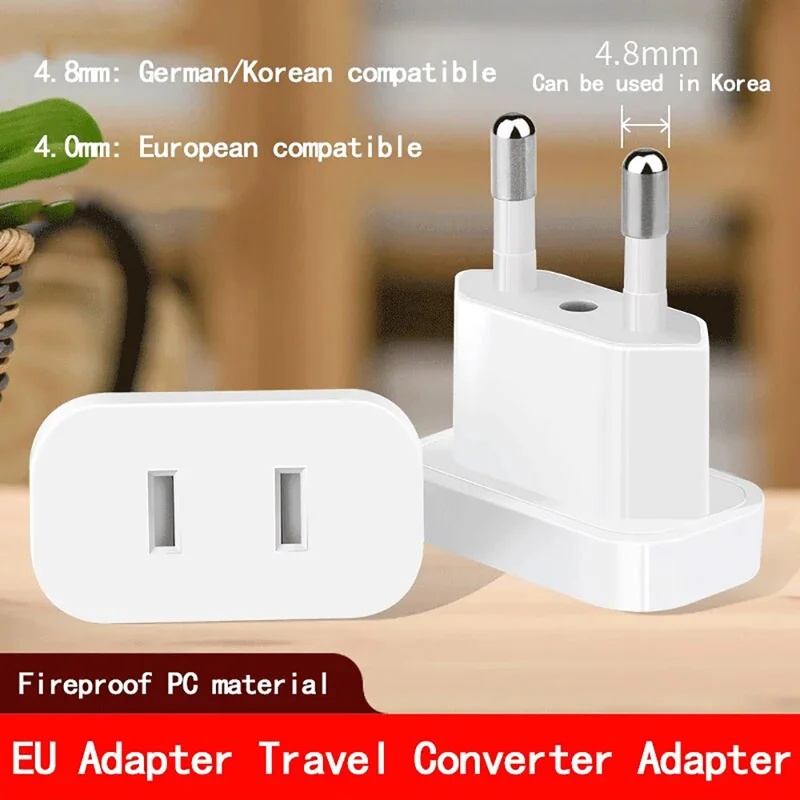 Travel Accessories Europe - 1 قطعة محول طاقة 4.8/4.0 مم