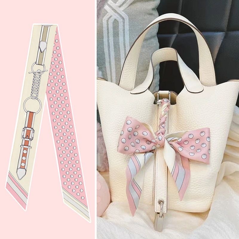 Travel Accessories Bag For Women - المرأة الصيف الوردي البولكا نقطة وشاح