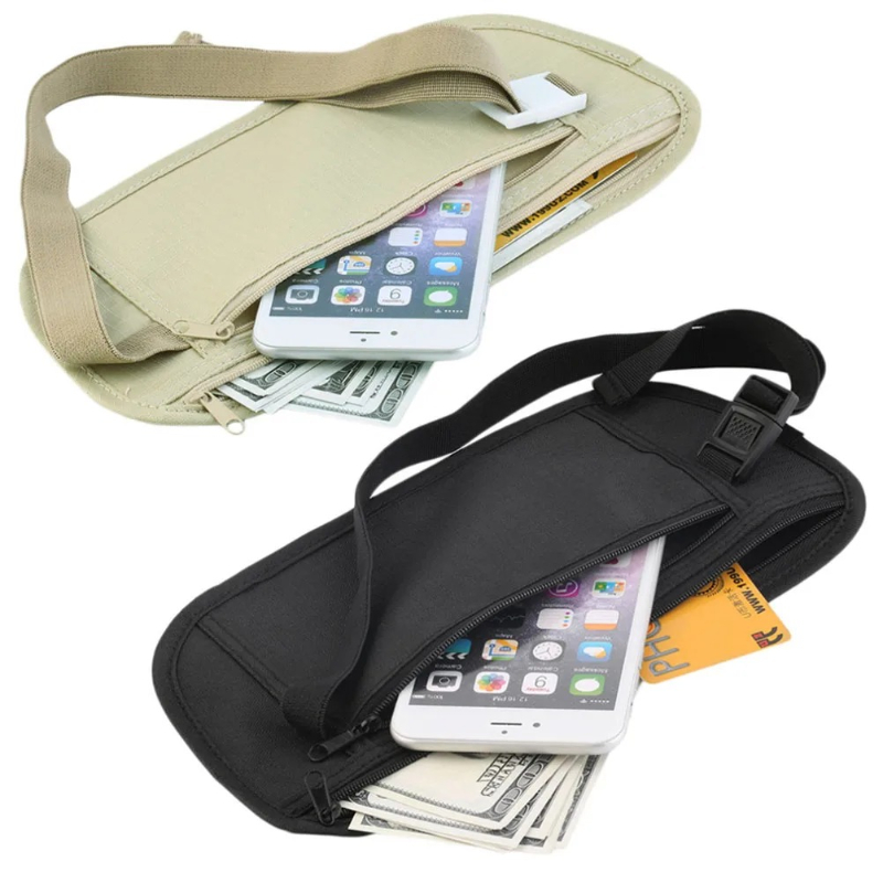 Money Belt Hidden - حقيبة خصر غير مرئية للسفر لجواز