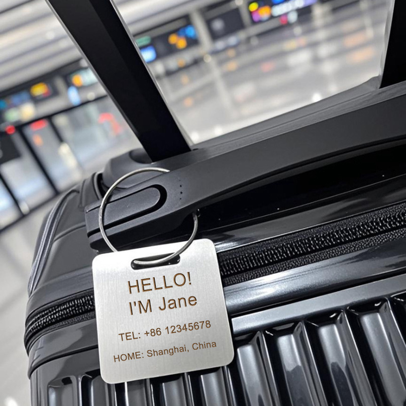 بطاقة تعريف أمتعة مخصصة بالاسم - مراجعة Travel Accessories Usa وسعره