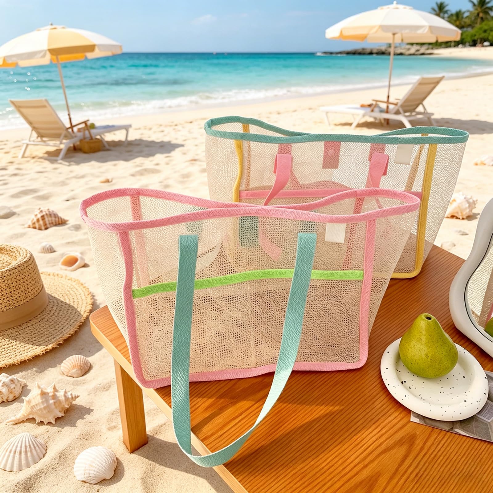حقائب شاطئ نسائية ملونة قابلة  - مراجعة Travel Accessories Usa وسعره