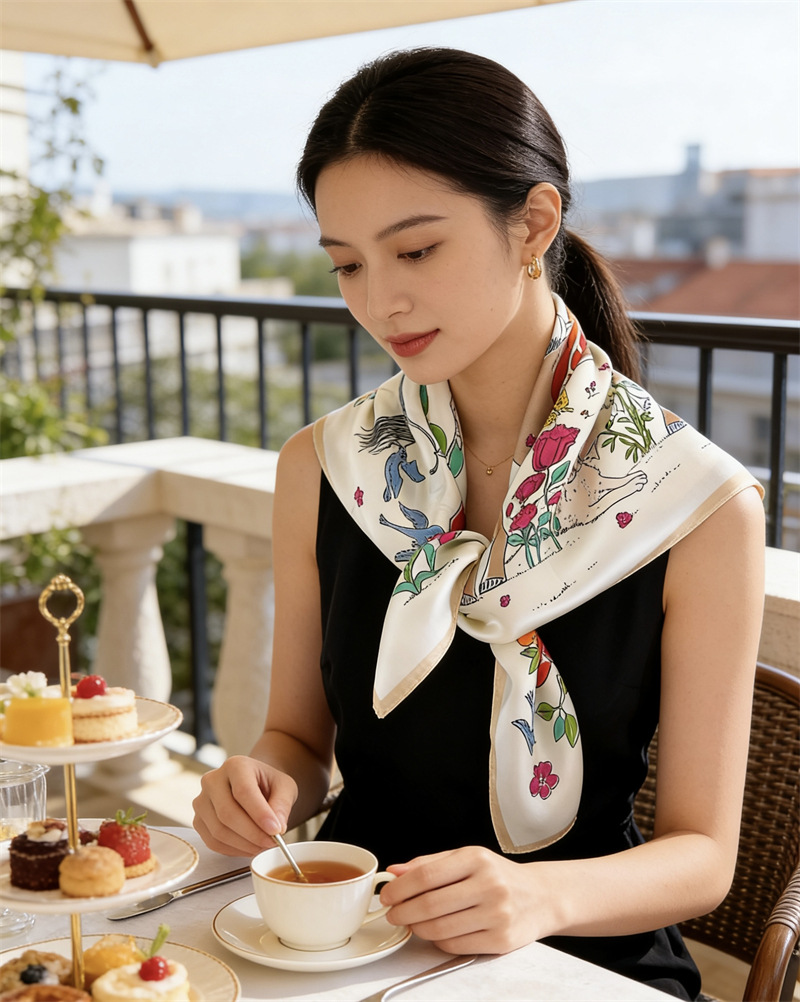 وشاح حريري نسائي بنقشة حصان، ش - مراجعة Travel Accessories Bag For Women وسعره