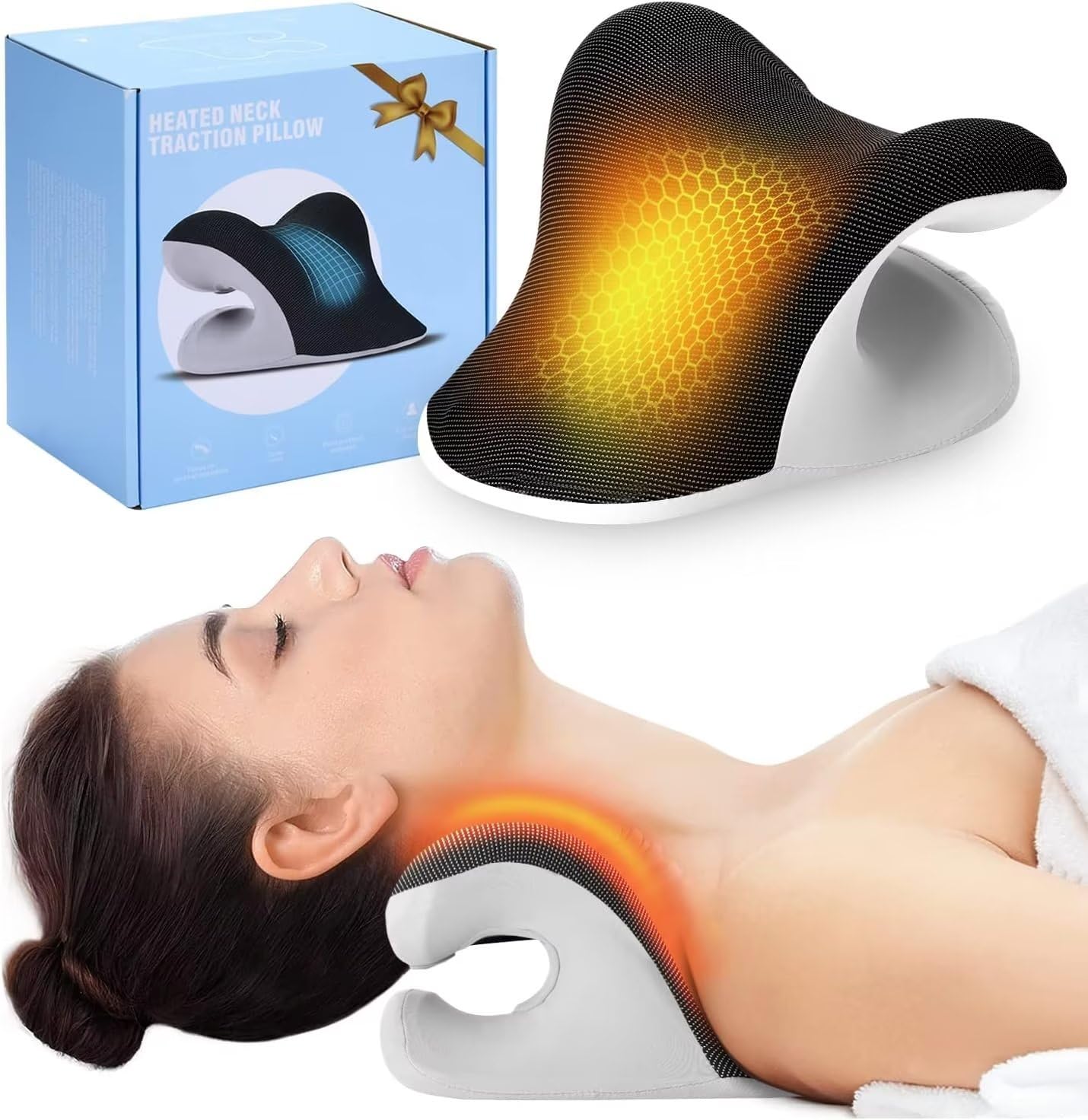 غطاء وسادة علاجية مدفئة لتمديد - مراجعة Neck Pillow Memory Foam وسعره